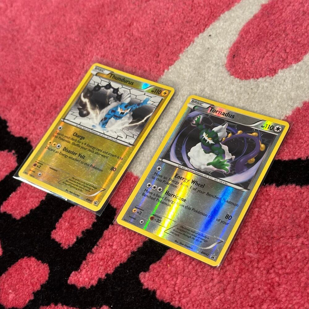 Tornadus BW42 & Thundurus BW41 Pokémon Promo Black Star Bundle